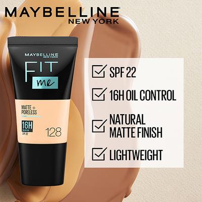 Maybelline New York Fit Me Matte+Poreless Liquid Foundation Tube, 230 Natural Buff 18 ml - Foundation