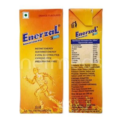 Enerzal Orange Flavoured Liquid 200ml - Supplements-Ele