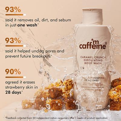 MCaffeine 7% Exfoliating Body Wash- 1% Salicylic 2% Lactic Acid, Shower Gel to Reduce Body Acne 300 ml - Shower Gels & Body Wash