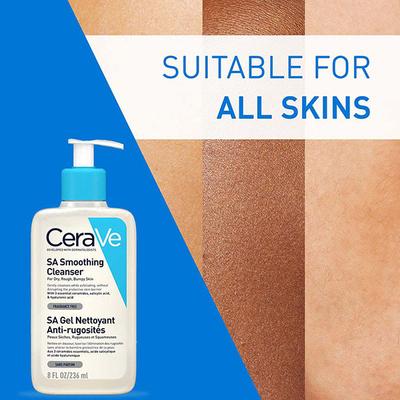 CeraVe SA Smoothing Cleanser For Dry, Rough & Bumpy Skin, Face wash with Salicylic Acid & Ceramides 236 ml - Face Washes