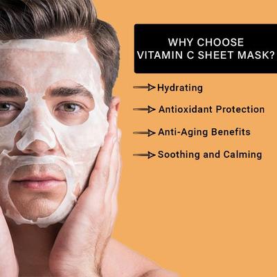 Mancode Vitamin C Facial Sheet Mask for All Skin Type 25 ml - Face Mask