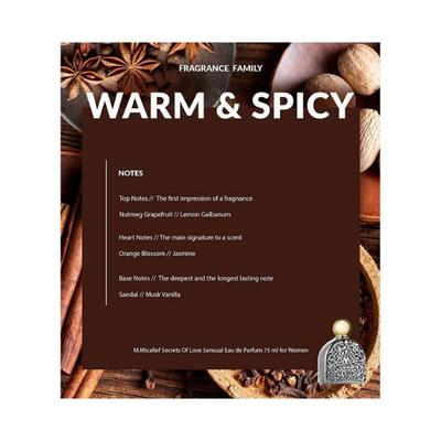 M.Micallef Secrets Of Love Sensual Eau De Perfume Vaporisateur Natural spray 75 ml - Women Perfumes (Edt/Edp)