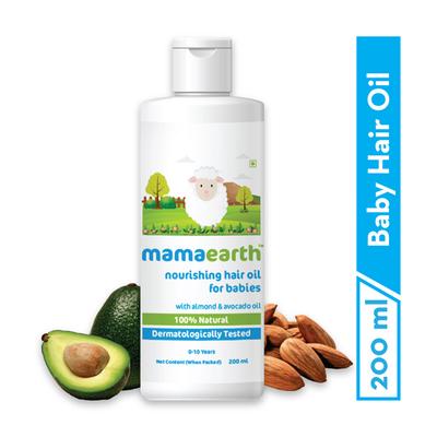 Mamaearth Babies Nourishing Hair Oil -With Almond & Avocado Oil 200ml - Creams, Lotions & Oils