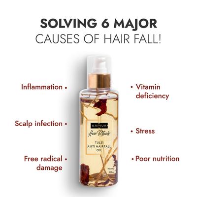 Kapiva Hair Rituals Tulsi Anti Hairfall Oil 200 ml - Hair Oils