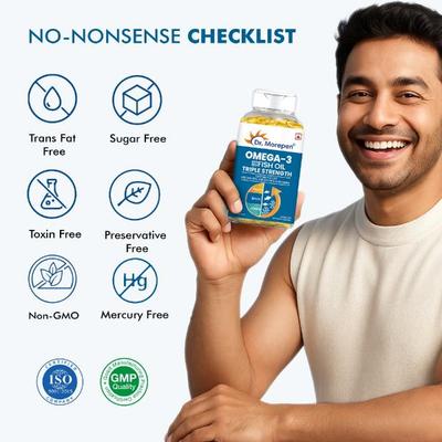 Dr. Morepen Omega 3 Deep Sea Fish Oil Triple Strength Capsule 60's - Omega Fish Oil Fatty Acids