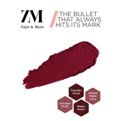Zayn & Myza Transfer - Proof Power Matte Lipstick, Mysterious Plum 3.2 gm - Lipsticks