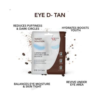 O3+ Caffeine Bomb Eye D-Tan Patch Sheet Mask 5 gm - Eye Masks