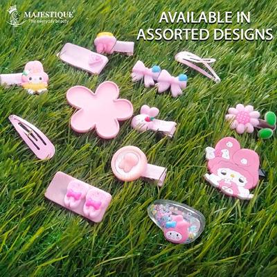 Majestique Multi Shape Hair Clips Set Baby Hairpin For Girls Cute Design Hair Accessories For Kids - Multicolor 14's - Hair Clips/Bands