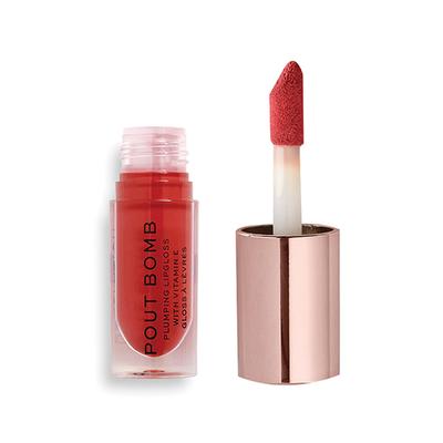 Makeup Revolution Pout Bomb Plumping Gloss Juicy Red 4.6ml - Lip Glosses