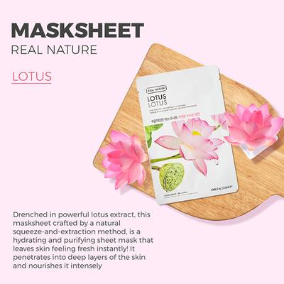 The Face Shop Real Nature Lotus Face Mask 20 Gm - Sheet Masks