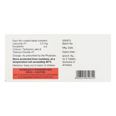 Letrolife 2.5mg Tablet 5'S - Cancer Oncology-Hor