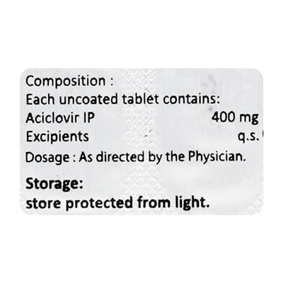 ACYLOVIR 400 Tablet 10's - Viral infections-Ant