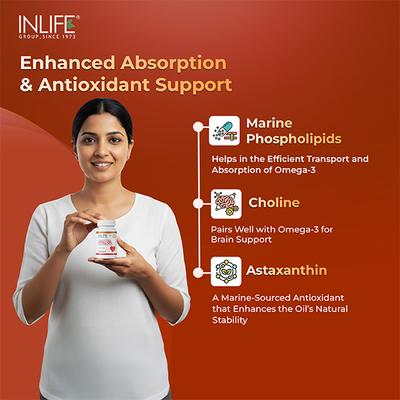 INLIFE Krill Oil Phospholipid Capsules 30's - Vital Health