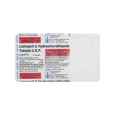 Lipril H Tablet 15'S - Hypertension-ACE