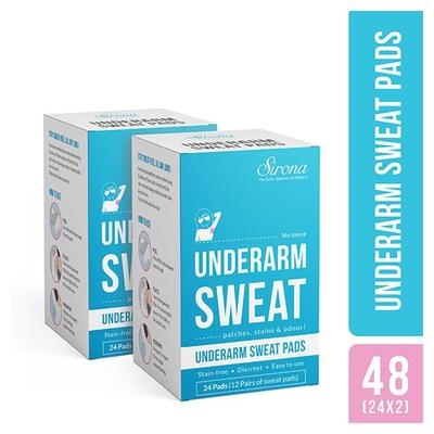 Sirona Under Arm Sweat Pads for Men and Women (Pack of 2 x 24's) - Intimate Care
