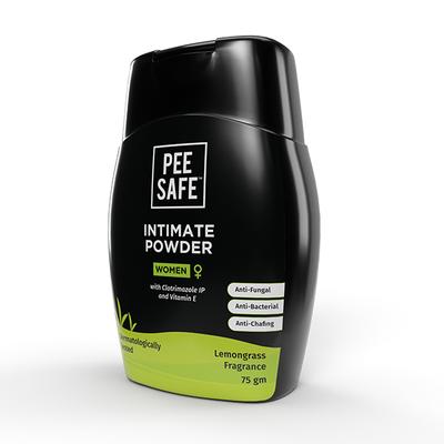 PeeSafe Intimate Powder For Women With Clotrimazole IP And Vitamin E Lemongrass Fragrance 75gm - Intimate Care