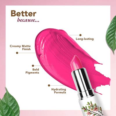 Organic Harvest Moisture Matte Lipstick - Pink Peony 4 gm - Lipsticks