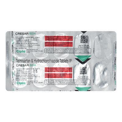 Cresar H 80mg Tablet 10'S - Hypertension-Ang