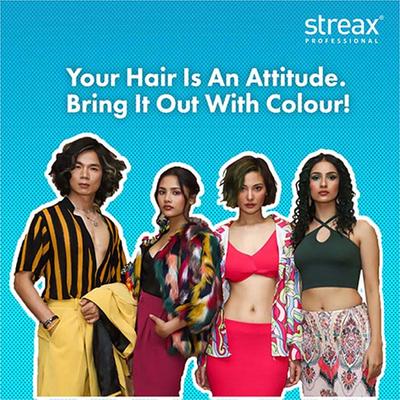 Streax Professional Hold & Play Funky Colours - Zesty Yellow Hair Colour 100 gm - Crème