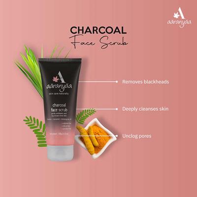 Aaranyaa Charcoal Face Scrub 100 gm - Scrubs & Exfoliants