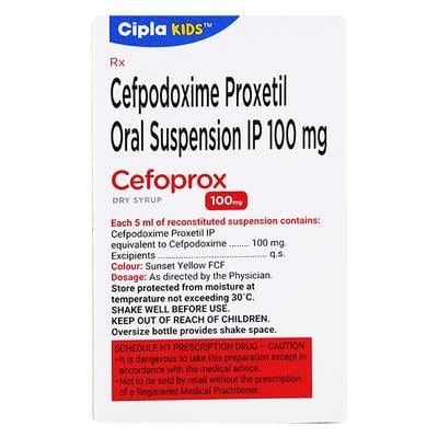 CEFOPROX TANGY ORANGE FLAVOUR 100mg Dry Syrup 30ml - Bacterial Infections-Cep