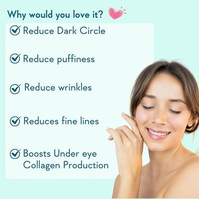 WishCare Collagen Boosting Under Eye Cream For Dark Circle Puffy Eyes & Wrinkles - Coffee & Almond 30 ml - Under Eye Creams & Serums