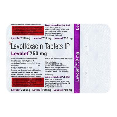 LEVOLET 750mg Tablet 10's - Bacterial Infections-Qui