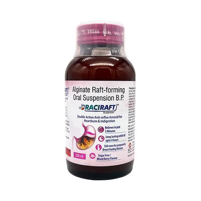 RACIRAFT SUGAR FREE MIXED BERRY FLAVOUR Suspension 200ml - Ulcer/Reflux/Flatulence-Aaa