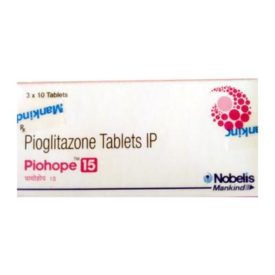 PIOHOPE 15mg Tablet 10's - Diabetes-Ant