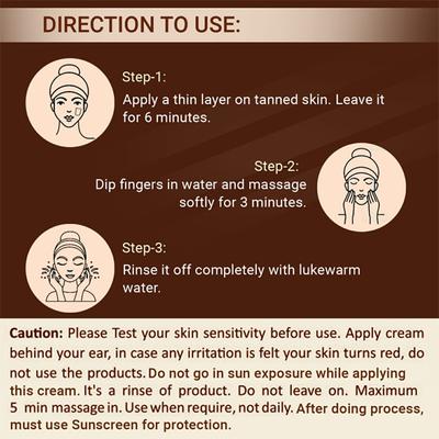 Le Bonheur Tan Removal Cream - De-Tan 50 gm - Face Creams