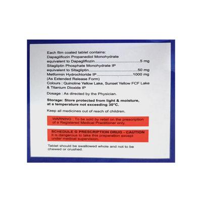 DAPANORM TRIO FORTE LD Tablet 10's - Diabetes-Ant