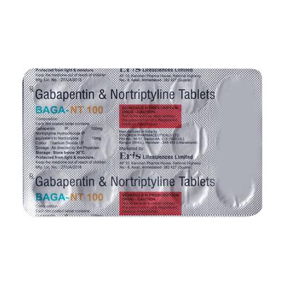 BAGA NT 100 Tablet 15's - Neuropathic Pain-Dru