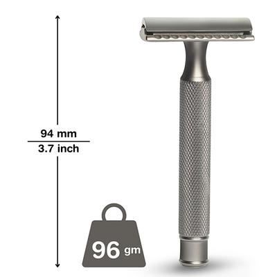 Hajamat Scythe Safety Razor, Ultra High Grade Stainless Steel 304, Gunmetal Finish 1's - Razors & Cartridges