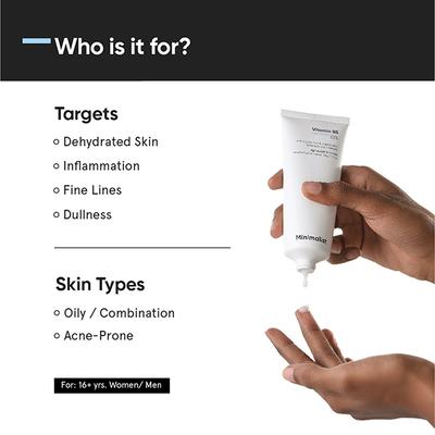 Minimalist Vitamin B5 10% Moisturizer with Copper,Zinc,Magnesium+Hyaluronic Acid + Betaine 50gm - Face Moisturizers