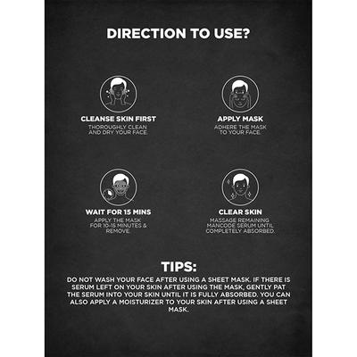 MANCODE Charcoal Face Sheet Mask 25 ml - Sheet Masks
