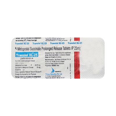 Translol XL 25mg Tablet 10'S - Hypertension-Bet