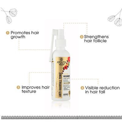 Ayouthveda Anti - Hairfall Tonic Complete Care Kit 100 ml - Hair Treatment
