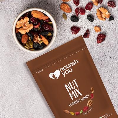 Nourish You Nutmix - Cranberry Walnut 250 gm - Nutritional Bars