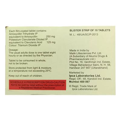 Rapiclav 375 Tablet 10'S - Bacterial Infections-Pen