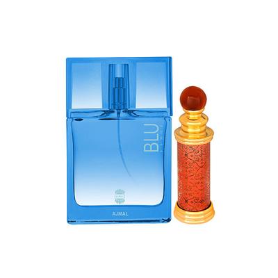Ajmal Blu Femme EDP Floral Woody Perfume And Classic Oud Concentrated Perfume Oil Woody Oudh 60 ml - Perfumes (Edt/Edp)