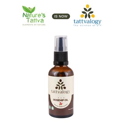 Tattvalogy Certified Organic Rosehip Oil- Cold Pressed and Unrefined 50 ml - Face Oils