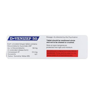 D Venizep 50mg Tablet 10'S - Depression-Ant
