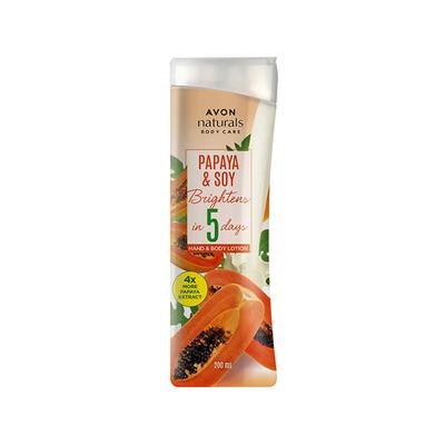 Avon Naturals Papaya And Soy Hand & Body Lotion 200 ml - Lotions & Creams