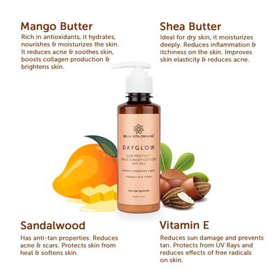 Bella Vita Organic Day Glow Face & Body Sunscreen Lotion 200 gm - Body Sunscreen