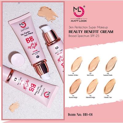 Matt Look Skin Perfection Super Makeup Bb Beauty Benefit Cream Spf 25 Oil Free Lightweight Buildable Coverage That Minimizes Pores, Blemishes & Imperfections - 03 38 gm - Foundation