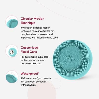 Winston Rechargeable Battery Operated Electric Mini Face Cleanser Deep Facial Cleansing 150 gm - Massagers