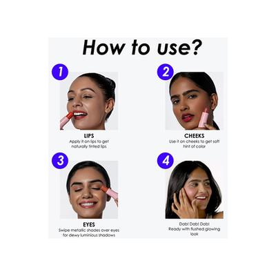 Blue Heaven Kiss & Blush Lip And Cheek Tint, Flashy Pink 8.5gm - Blushes