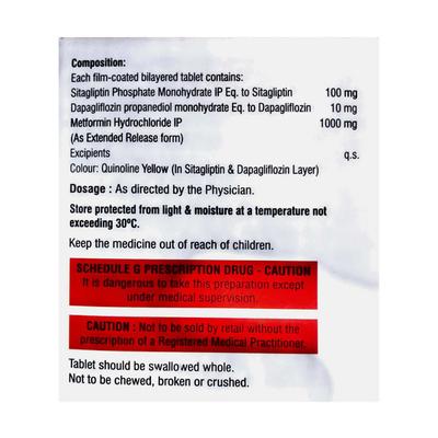 SITADAPA M 100/10/1000 Tablet 10's - Diabetes-Ant