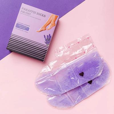 House of Beauty Lavender Paraffin Foot Socks Reusable For Home Pedicure For Smooth Feet (1Pair) 1's - Foot Creams & Lotions