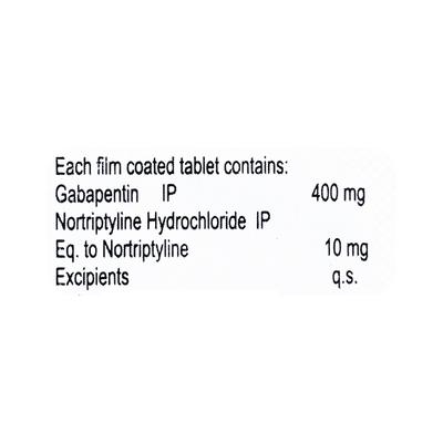 GABACNX NT 400 Tablet 10's - Neuropathic Pain-Dru